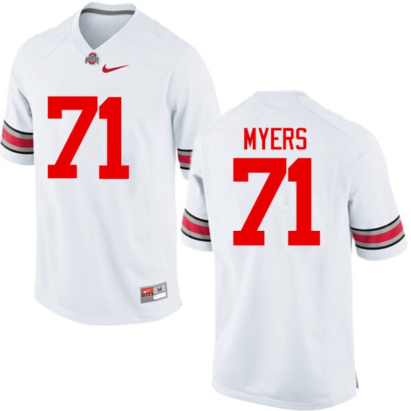 Ohio State Buckeyes #71 Josh Myers Men Football Jersey White